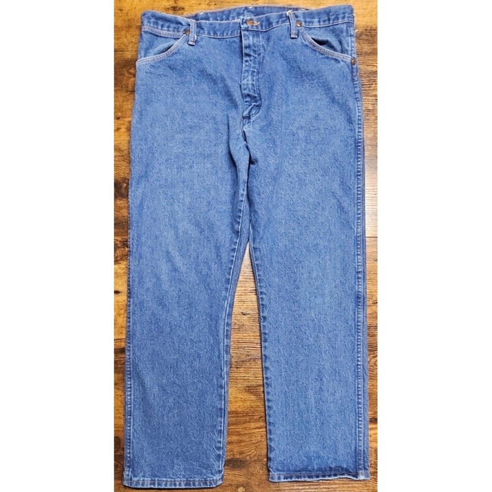 Wrangler 13MWZ Straight Leg Jeans Men's 38x30 Blue Denim VTG Made In USA